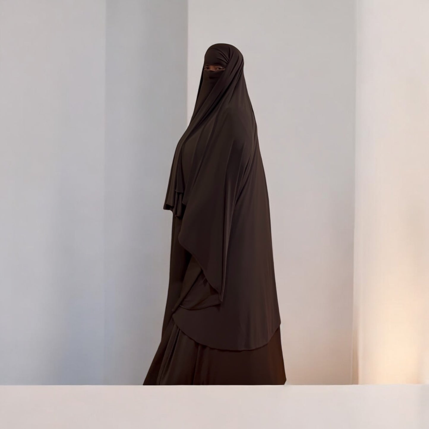 Fatima Niqab Khimar Abaya Chocolate