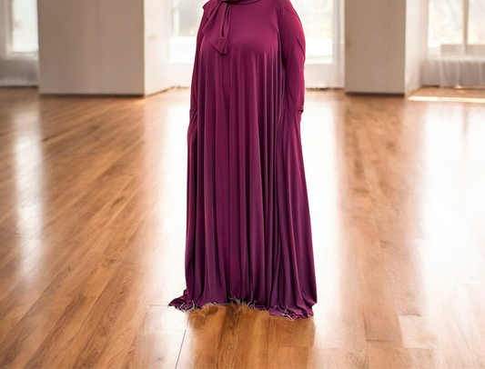 Fatima Full Abaya Cranberry