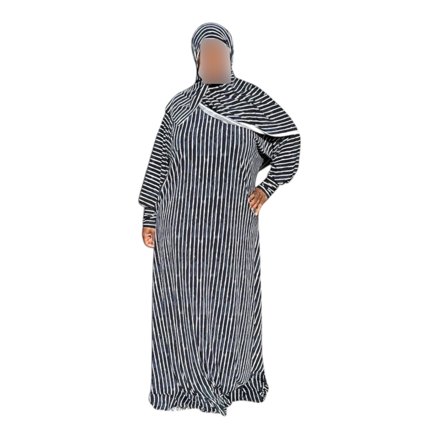 Blue Strip Everyday Abaya