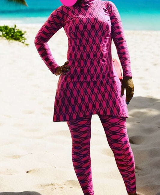 Nahla Burkini Pink and Blue