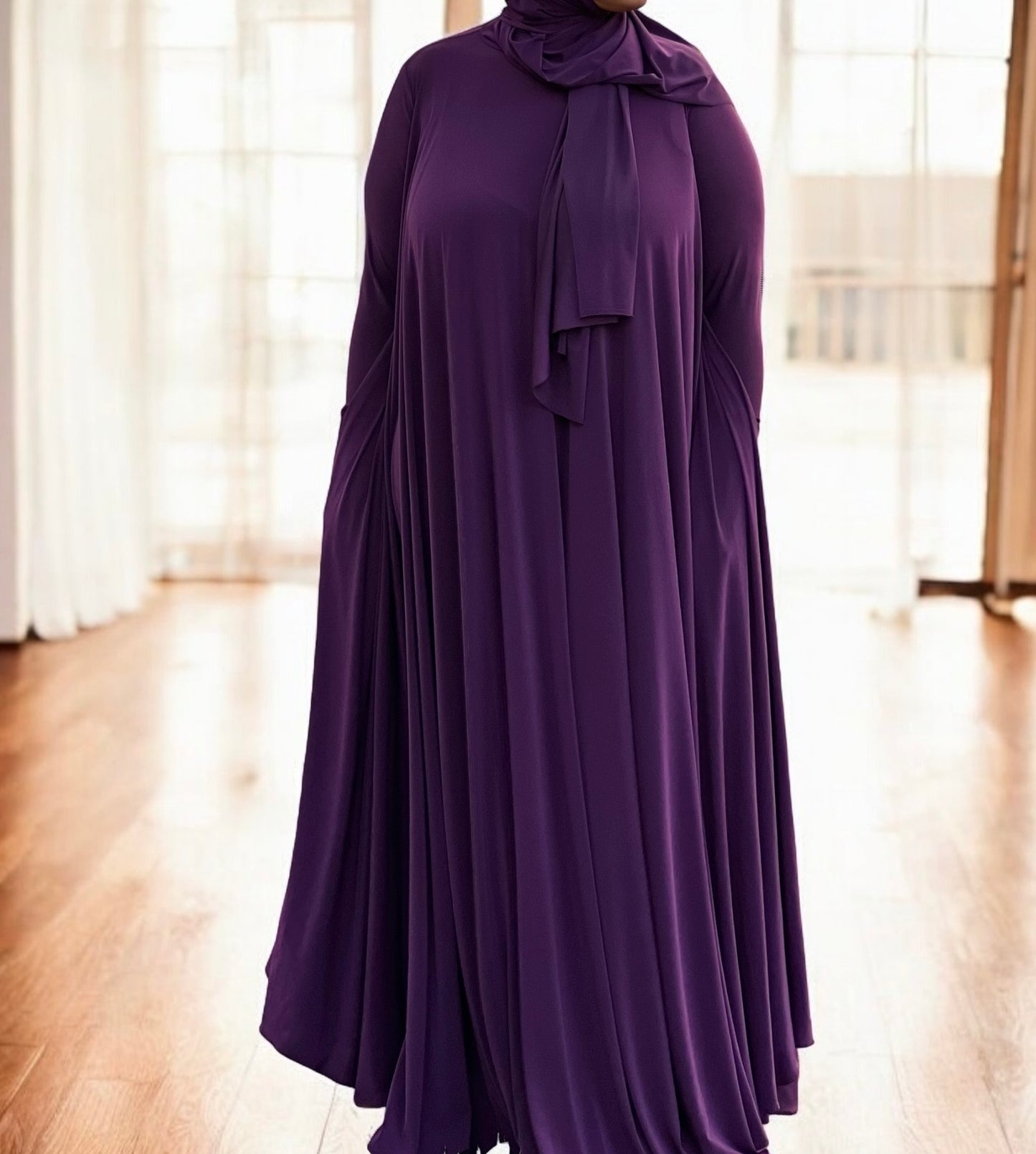 Fatima Full Abaya Plum