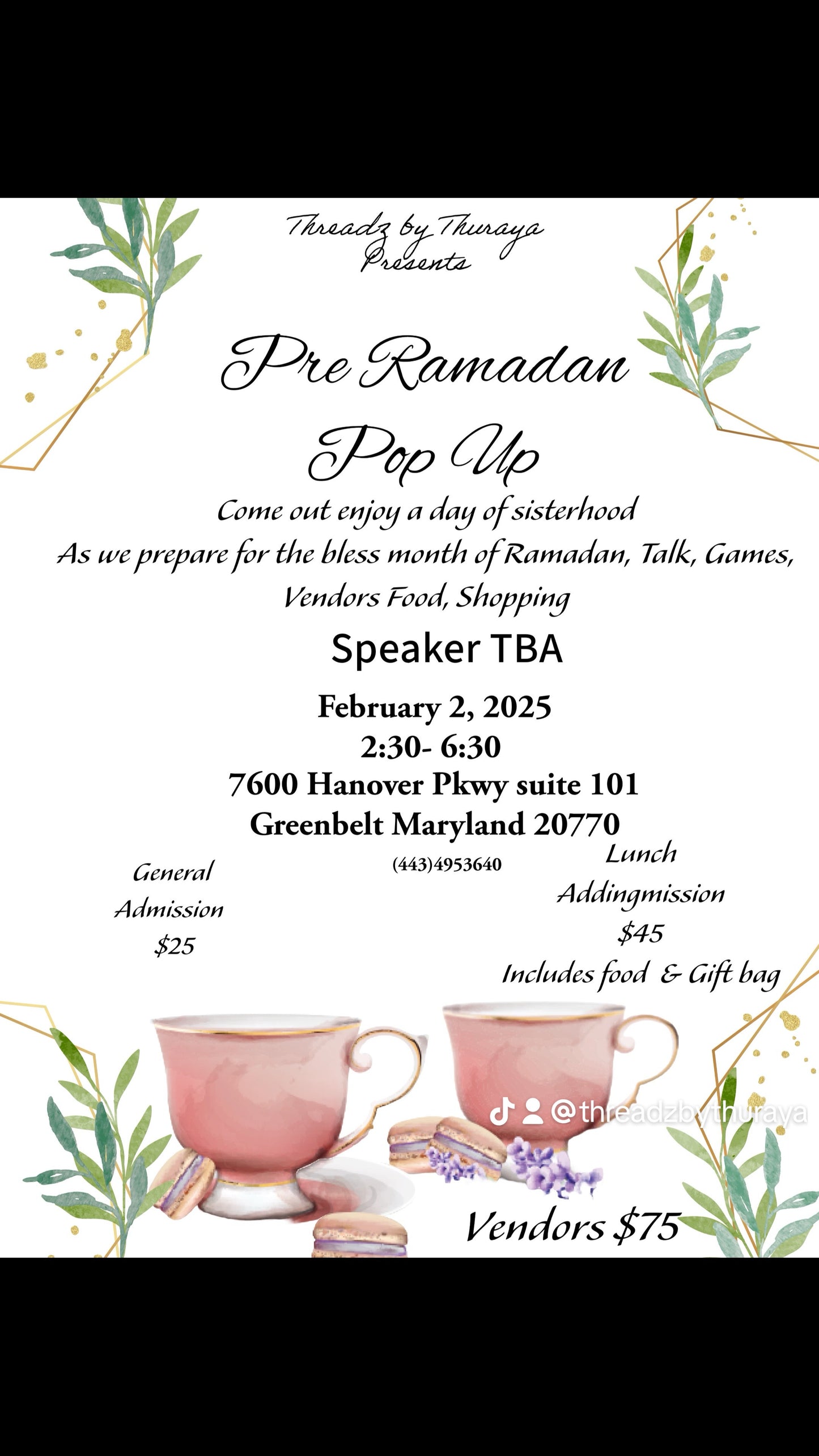 Pre Ramadan PopUp and Talk