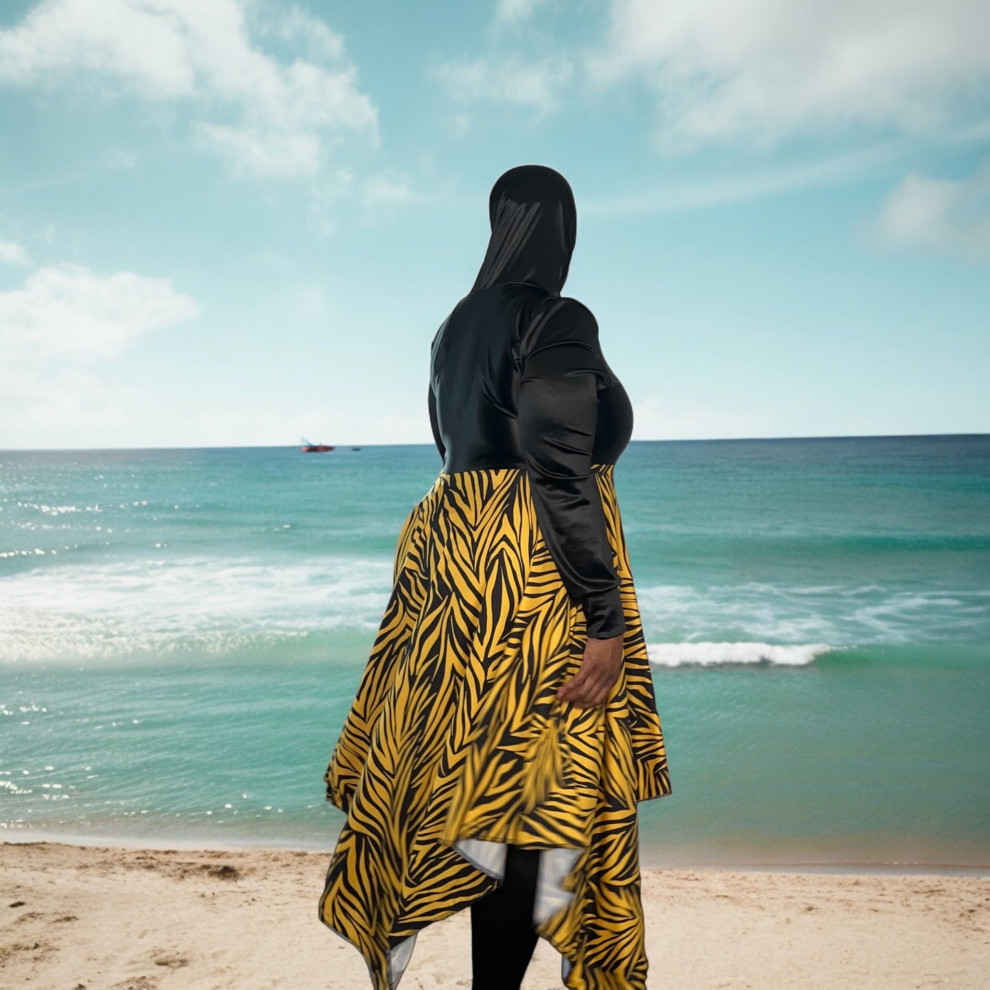 Nahla Black & Yellow Burkini