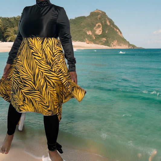 Nahla Black & Yellow Burkini