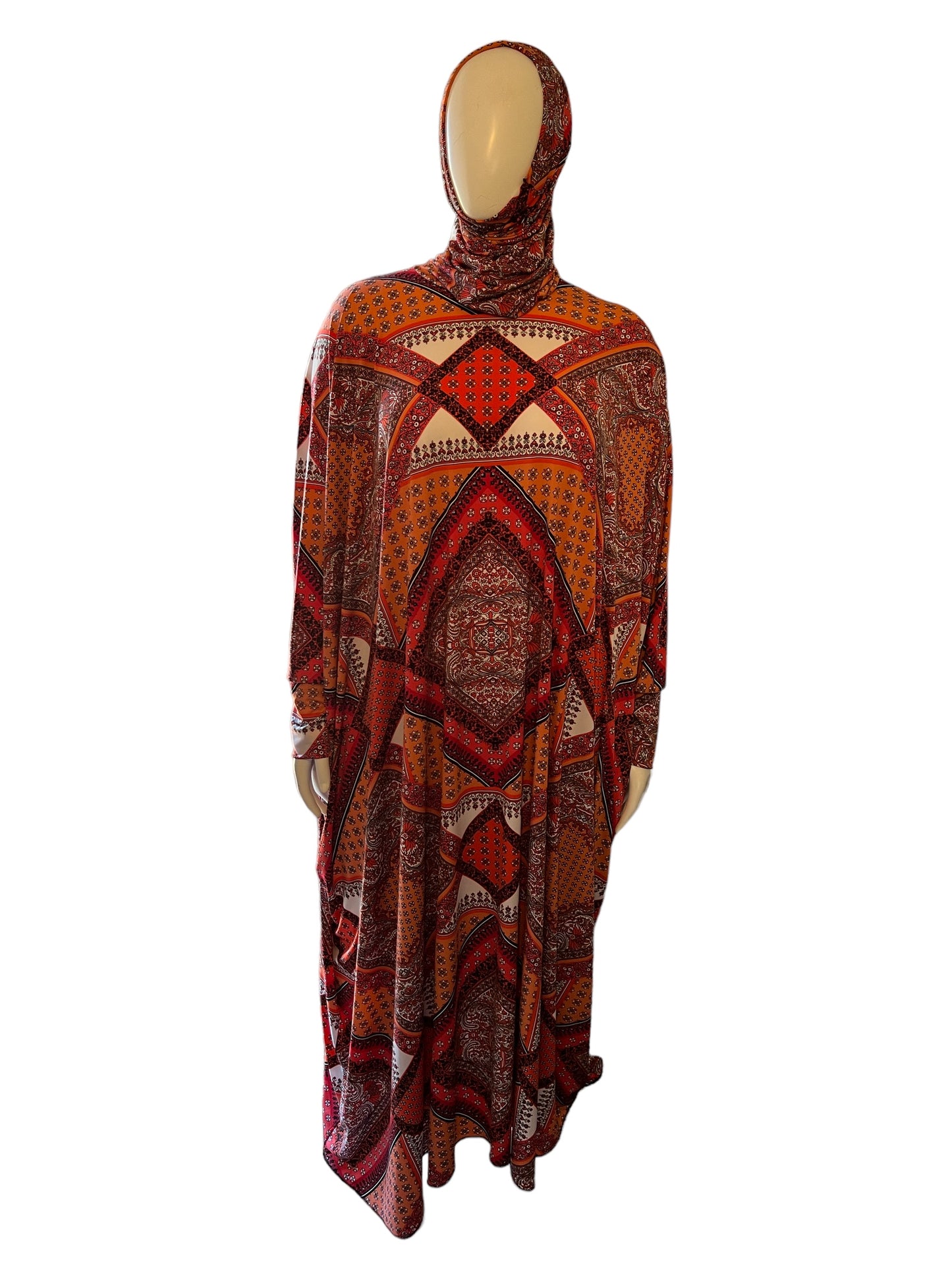 Imani Hooded Batwing Orange